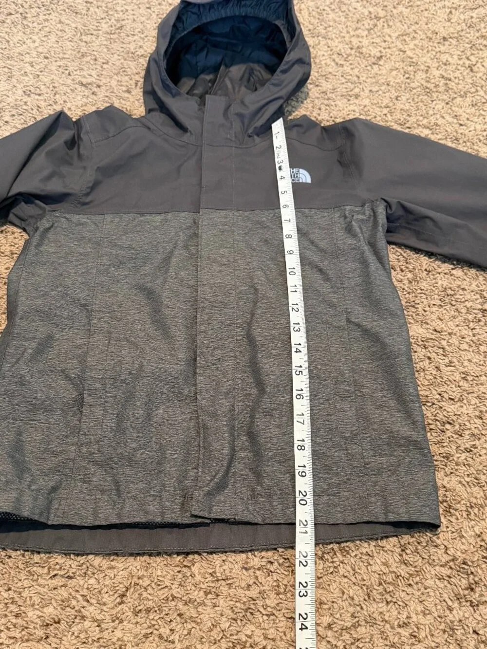 The North Face Boys Small Black Gray Rain Jacket Coat - Picture 11 of 11
